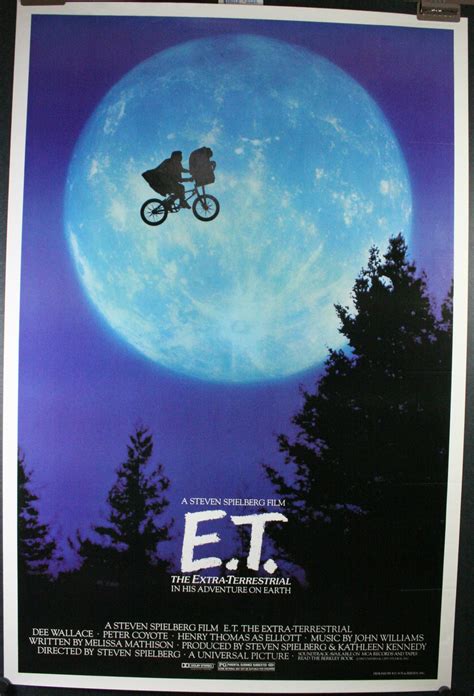 Et is listed in the world's largest and most authoritative dictionary database of abbreviations and acronyms. E.T. THE EXTRA TERRESTRIAL, Original ET Bike Over the Moon Authentication & Movie poster For ...