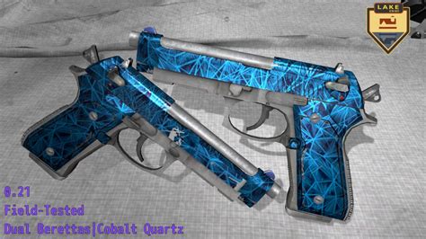 dual berettas cobalt quartz skin wear preview youtube