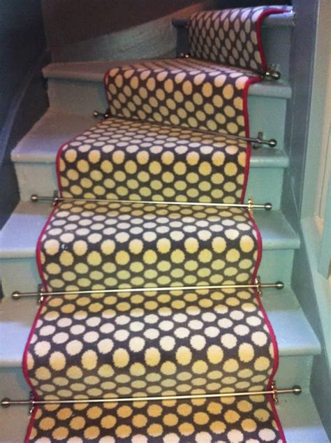 Use fashion or pattern destination carpet to create custom rugs, stairs & runners. Turn stair with Alternative runner and stair rods ...