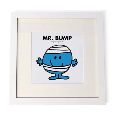 Personalised Mr Bump White Framed Print