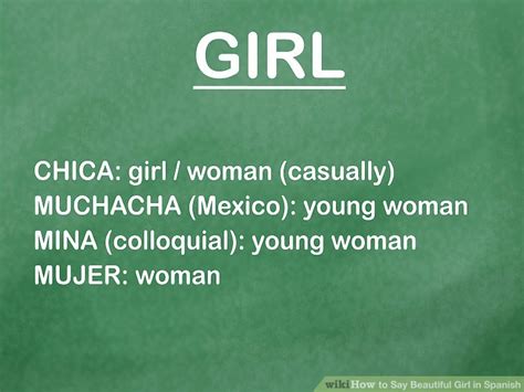 3 Ways To Say Beautiful Girl In Spanish Wikihow