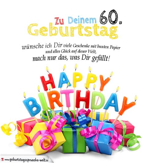 Deko 60 ter geburtstag lichterkette rosen riesige zahl schild. Geburtstagskarten zum Ausdrucken 60. Geburtstag - Geburtstagssprüche-Welt