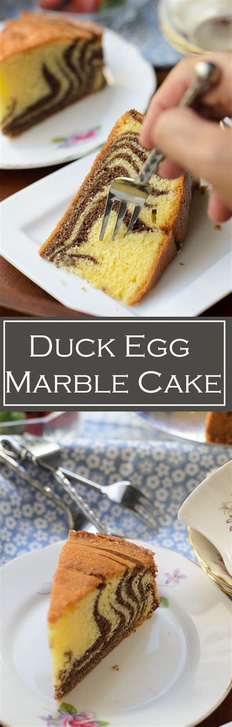 Then turn upside down on a cake plate. Duck egg Marble cake recipe. Simple and delicious marble ...