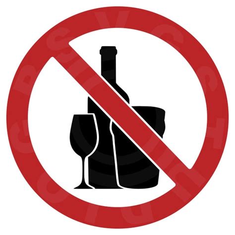 No Drinking Sign No Alcohol Sign Pubs Closed Sign Svg Etsy