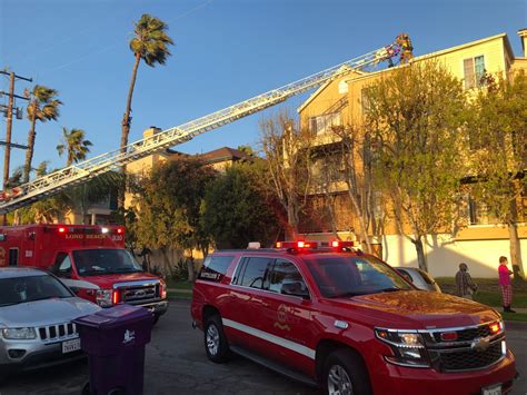 Long Beach Apartment Fire Damages Unit Leaves 2 With Possible Smoke