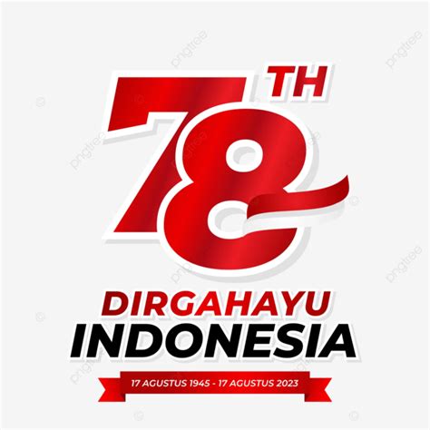 Official Logo Of Hut Ri Th Happy Republic Indonesia Two Vector