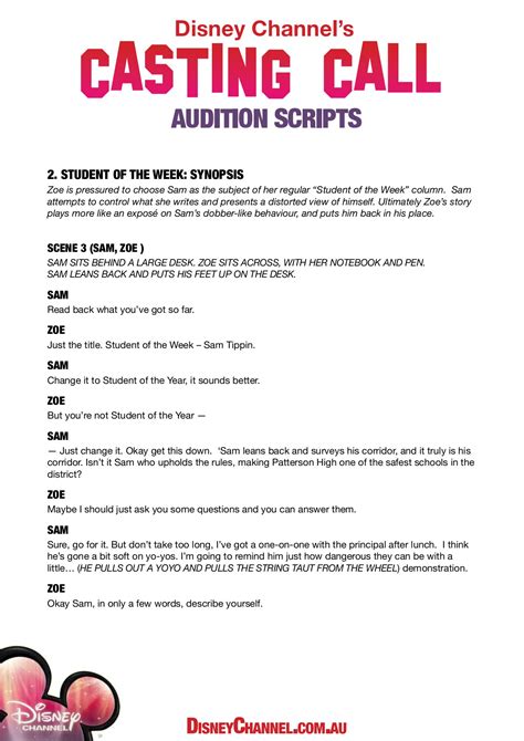 Acting Scripts For Teenage Girls
