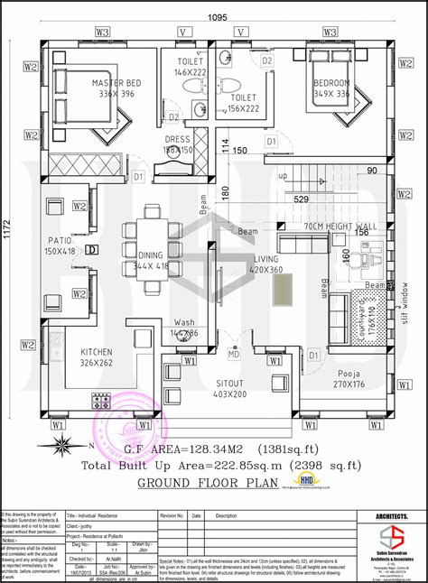 Residential Villa Site Layout And Ground Floor Plan Cad Drawing Details