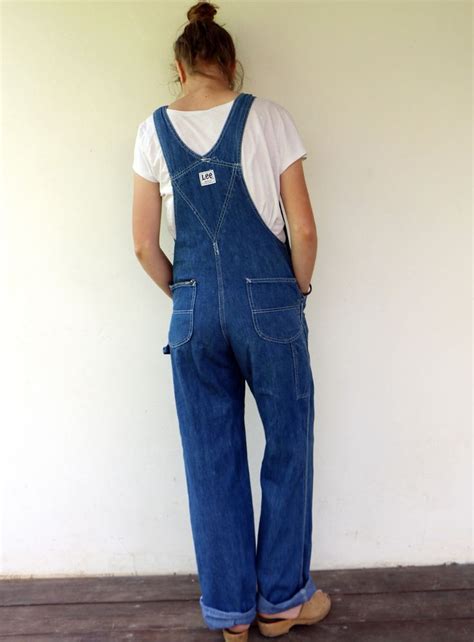 Lee Denim Overalls Vintage 70s 80s Coveralls Blue Jean High Etsy