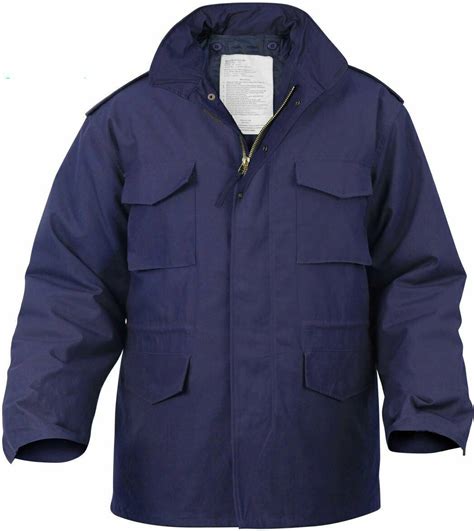 Navy Blue Military M 65 Field Coat Army M65 Jacket With Liner Mens