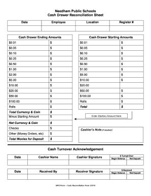 4.2 to be able to discover problems which you may not realistically speaking, in a company, cash is probably the most vulnerable asset you have. Cash Reconciliation Sheet Templates | 12+ Free Docs, Xlsx & PDF Formats, Samples, Examples,