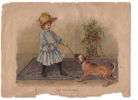 Free Vintage Clip Art Girl With Dog Great Texture