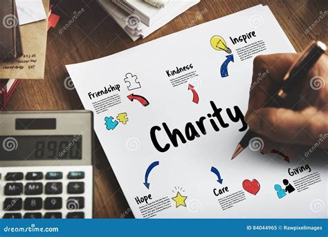 Charity Donations Help Support Giving Community Concept Stock Image
