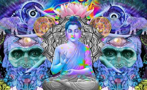 Trippy Buddha By Maiacdesigns Redbubble
