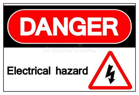 Danger Electrical Hazard Symbol Sign Vector Illustration Isolated On