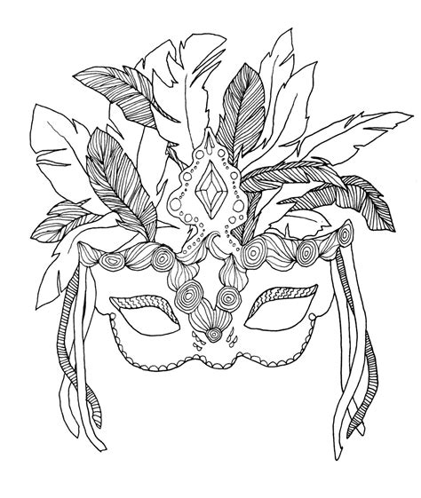 Coloring Gra Mardi Page Mask Template Printable Sketch Coloring Page