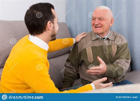 Father And Son Enjoying Evening Stock Photo Image Of White Relation