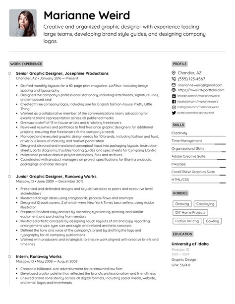 Freelance Graphic Designer Resume Example For 2023 Resume Worded Vrogue