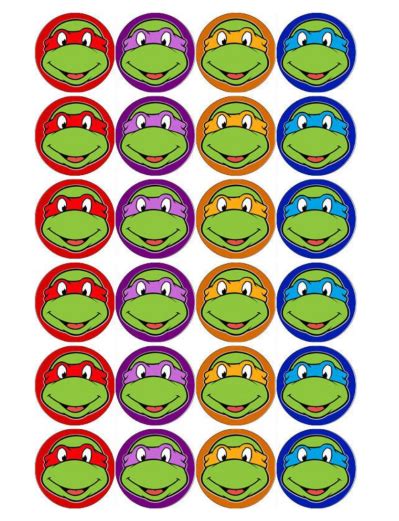 Teenage Mutant Ninja Turtles Edible Cupcake Toppers Viparty