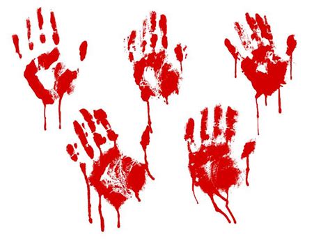5 Red Bloody Handprint PNG Transparent OnlyGFX Com