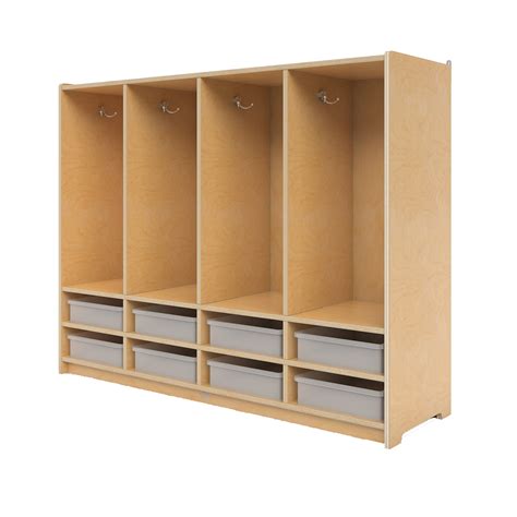 8 Section Coat Locker With Trays Beckers School Supplies