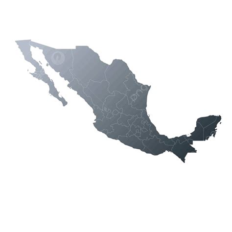 Mexico Map With Official Flag Illustration State Symbol Vector