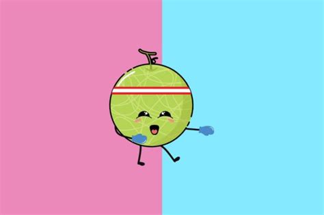 Melon Kawaii Cute Illustration Illustration Par Purplebubble · Creative Fabrica