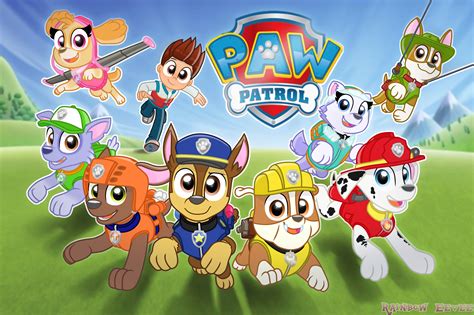 Find the best paw patrol wallpapers on wallpapertag. PAW Patrol Rainbow Eevee Wallpaper Poster by ...