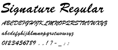 Signature Regular Font Script Calligraphy