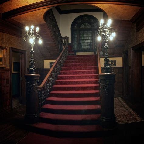 Main Staircase At Night Rockcliffe Mansion Victorian Stairs Gothic