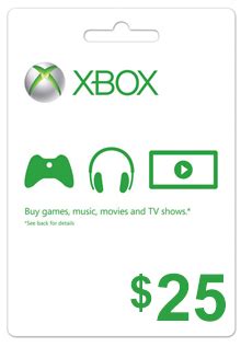 Get xbox gift card code and redeem for anything in the xbox store. $25 Xbox Gift Card for $20 Shipped