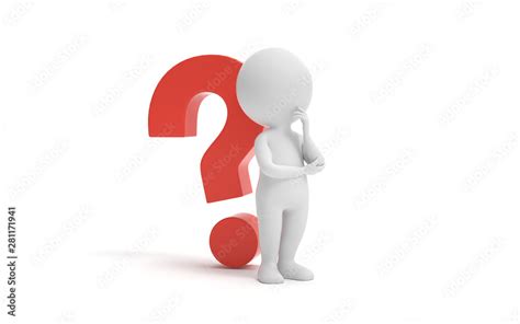 A Man Thinking With A Question Mark Looking For A Solution Decision And Problem Concept 3d