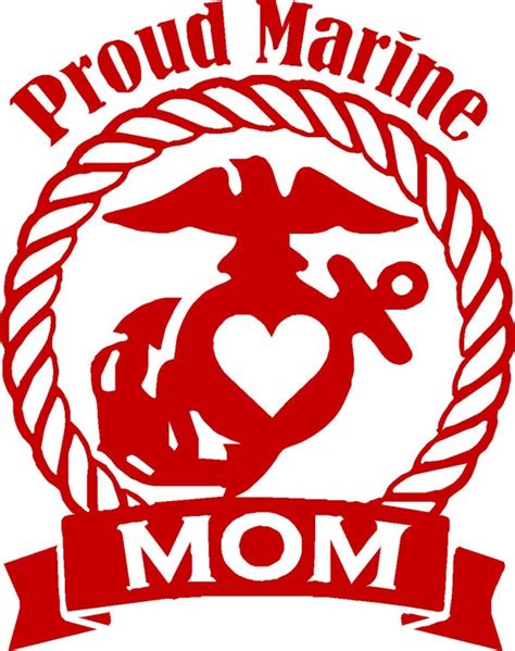 Marines Decals Vinyl Decals Car Decals Proud Marine Mom