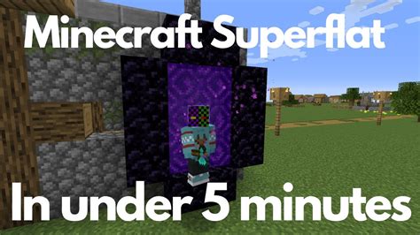 Beating Superflat Minecraft In Under 5 Minutes On A Random Seed Wr