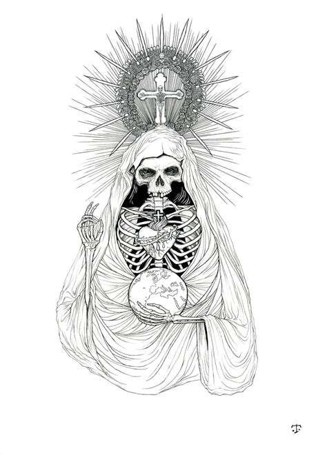 La Santa Muerte Coloring Pages Coloring Pages