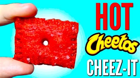 Flamin Hot Cheez It How To Make Hot Cheetos Cheez Its Youtube