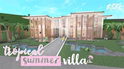 Tropical Summer Villa Exterior Bloxburg Speed Build YouTube