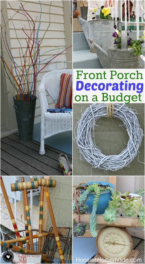 You don't want to accidentally skimp in the wrong places—better to spend a little more on a couch that won't fall apart in a at the connecticut home of edie parker accessories designer brett heyman, wall color makes a statement. Front Porch Decorating Ideas on a Budget - Hoosier Homemade