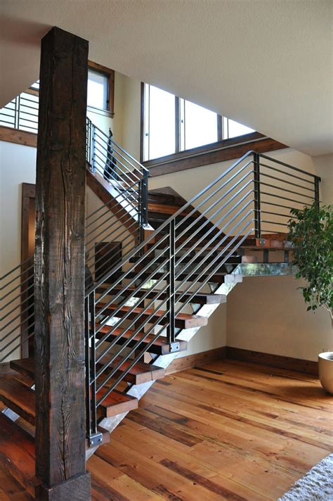 Here's trish to give you full dish on her stair banister renovation Decor: Winsome Contemporary Stair Railing With Brilliant ...