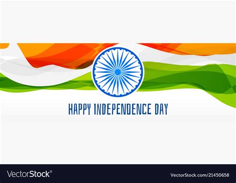 Creative Happy Indian Independence Day Banner Vector Image