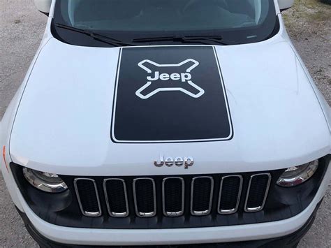 Jeep Renegade Hood Blackout Vinyl Decal Jeep Vinyl Decals Jeep Decals