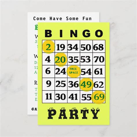 Bingo Party Invitation