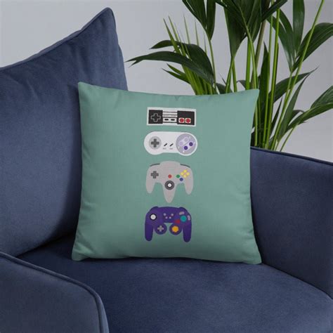 Gaming Decor Video Game Controllers Pillow Video Game Art Etsy