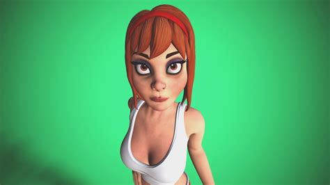 Cartoon Girl Rigged D Asset Cgtrader Hot Sex Picture