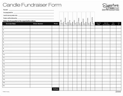 Fundraiser Order Form Templates In Excel 2023 Free Sample Example