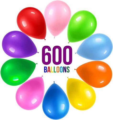 Prextex 600 Party Balloons 12 Inch 10 Balloons Assorted
