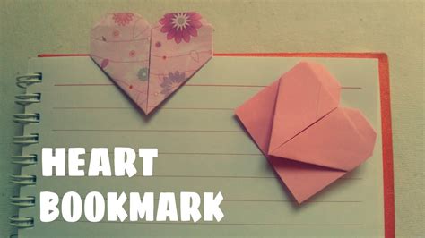 Origami Heart Bookmark Origami Easy Youtube