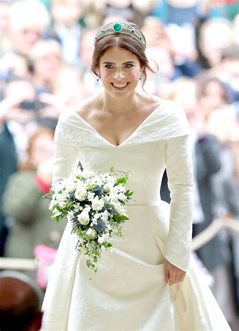The low back feature on the dress was at the request. All the Hidden Symbolism in Eugenie's Wedding Dress ...