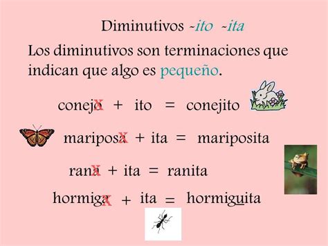 Formación De Los Diminutivos Aprender Español Lecturas Comprensivas