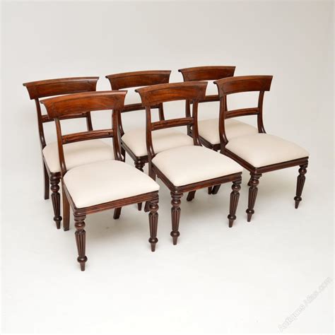 Set Of 6 Antique Regency Mahogany Dining Chairs Antiques Atlas